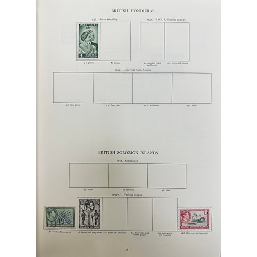 6 - World stamps - KGVI used/fine used collection in boxed green SG crown album 2nd edition 1956. Album ... 