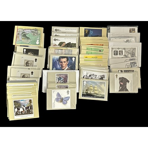 356 - PHQ Postcard accumulation, many unused still sealed packs, others in envelopes as received from bure... 