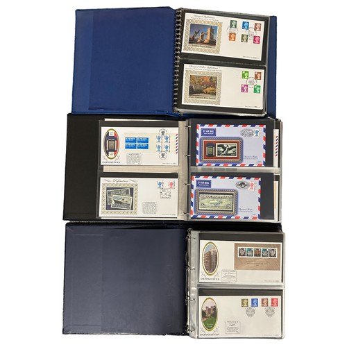 350 - First Day Covers - Benham Definitive Series in 3 volumes, 1997 to 2011, includes Machins, Regionals,... 