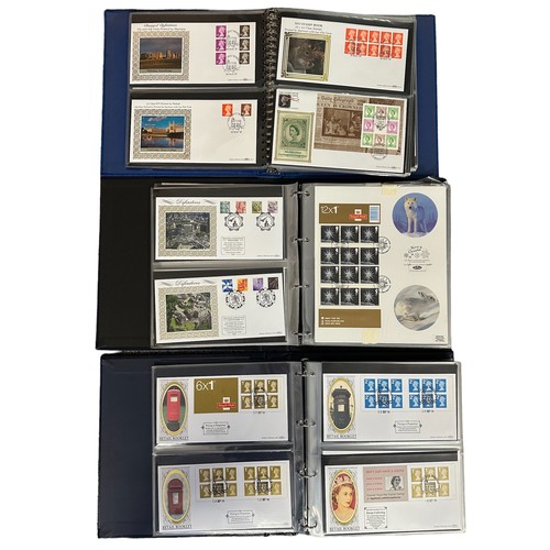 350 - First Day Covers - Benham Definitive Series in 3 volumes, 1997 to 2011, includes Machins, Regionals,... 