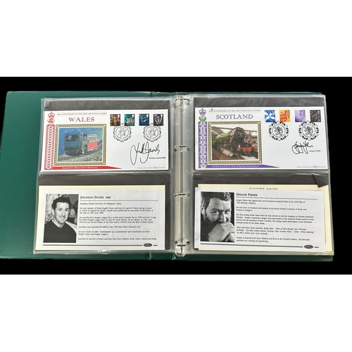 346 - Benham Signed Covers in 6 volumes, 1998 to 2005 (few earlier), autographed by celebrities from the w... 