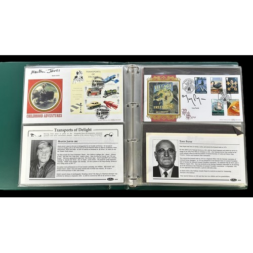 346 - Benham Signed Covers in 6 volumes, 1998 to 2005 (few earlier), autographed by celebrities from the w... 