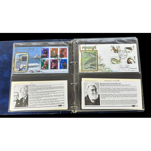 346 - Benham Signed Covers in 6 volumes, 1998 to 2005 (few earlier), autographed by celebrities from the w... 