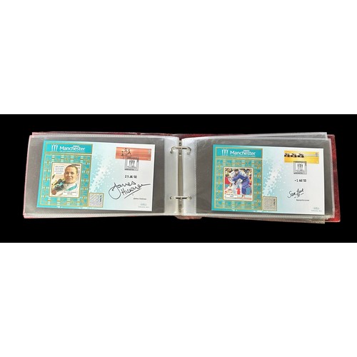 347 - Benham Sport Signed Covers in 2 volumes with medal winners from 1996 Olympics (18), 2000 Olympics (2... 