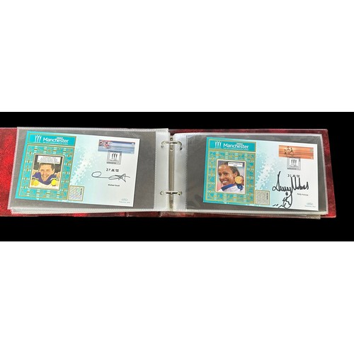 347 - Benham Sport Signed Covers in 2 volumes with medal winners from 1996 Olympics (18), 2000 Olympics (2... 