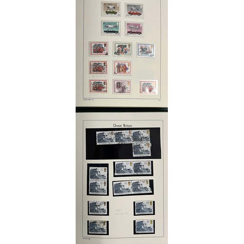 293 - Stamps - Great Britain QEII used / fine used collection in four green Lighthouse hinge-less albums w... 