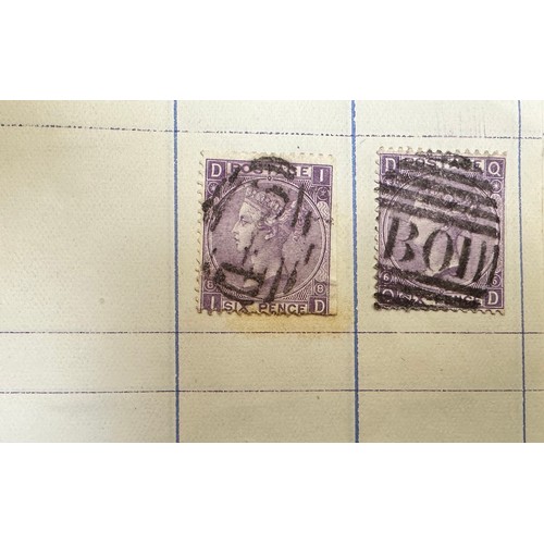 268 - Great Britain, 1855-57 6d FU collection in booklet with vast array of cancellations but very good qu... 