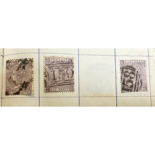 268 - Great Britain, 1855-57 6d FU collection in booklet with vast array of cancellations but very good qu... 