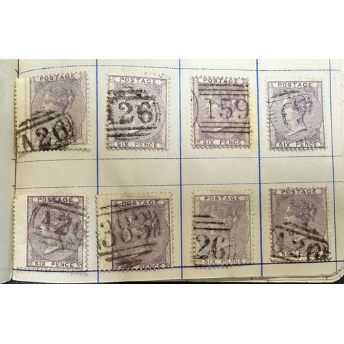 268 - Great Britain, 1855-57 6d FU collection in booklet with vast array of cancellations but very good qu... 