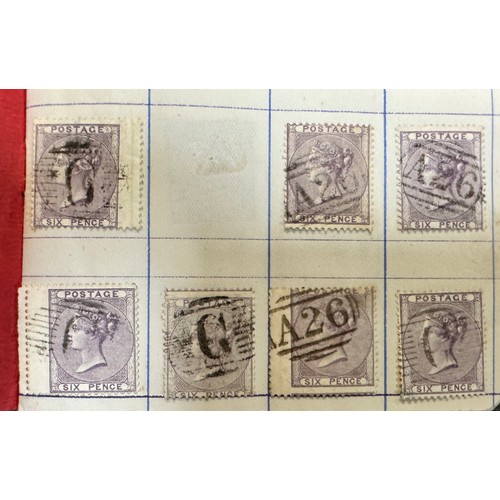 268 - Great Britain, 1855-57 6d FU collection in booklet with vast array of cancellations but very good qu... 