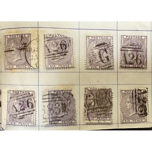 268 - Great Britain, 1855-57 6d FU collection in booklet with vast array of cancellations but very good qu... 