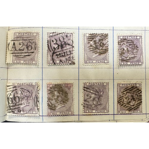 268 - Great Britain, 1855-57 6d FU collection in booklet with vast array of cancellations but very good qu... 