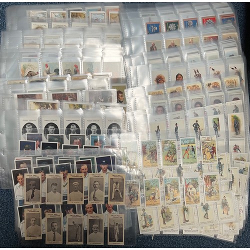 377 - Collection of cigarette card reproduction sets, many sleeved (90+) and box of banded sets. 100's