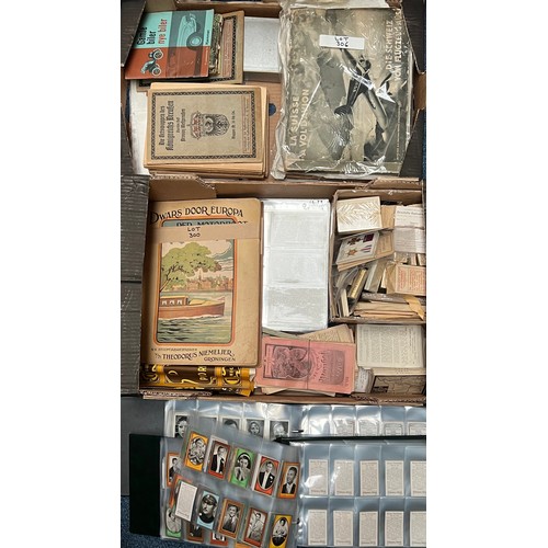 374 - Large collection of foreign cigarette and trade cards, in 2 fruit trays, with many sets and part set... 