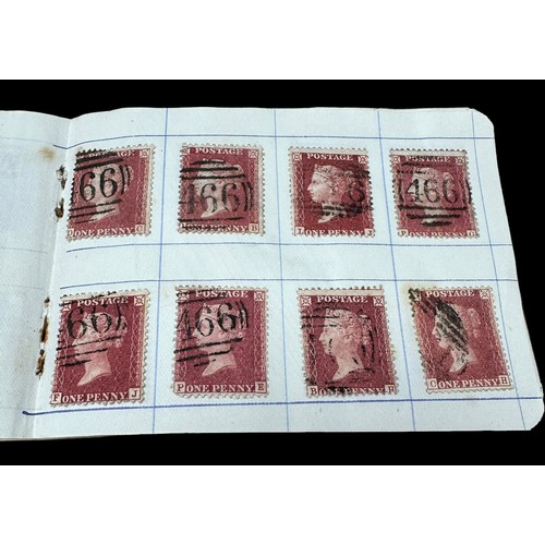 248 - Great Britain, QV 1d red perf range U/FU, neatly arranged in five booklets, much interest in the var... 