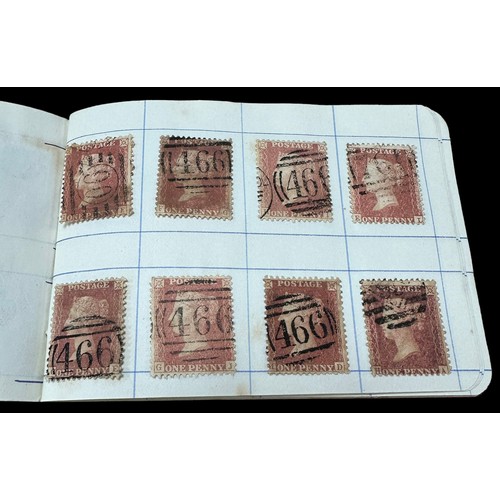 248 - Great Britain, QV 1d red perf range U/FU, neatly arranged in five booklets, much interest in the var... 