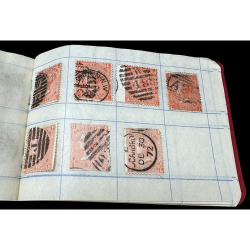 248 - Great Britain, QV 1d red perf range U/FU, neatly arranged in five booklets, much interest in the var... 