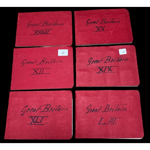 248 - Great Britain, QV 1d red perf range U/FU, neatly arranged in five booklets, much interest in the var... 