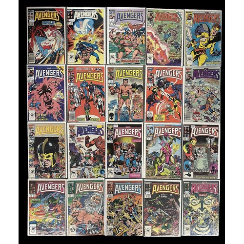 555 - Marvel Comics The Avengers. Numbers 260,261,262,263,264,265,266,270,271,272,273,274,276,278,280,281,... 