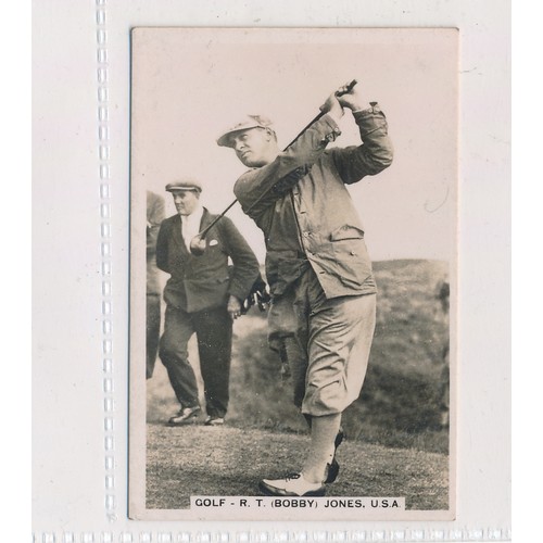 372 - Cigarette cards - Collection of golf type cards from Churchman, Cotton etc, including Bobby Jones, H... 