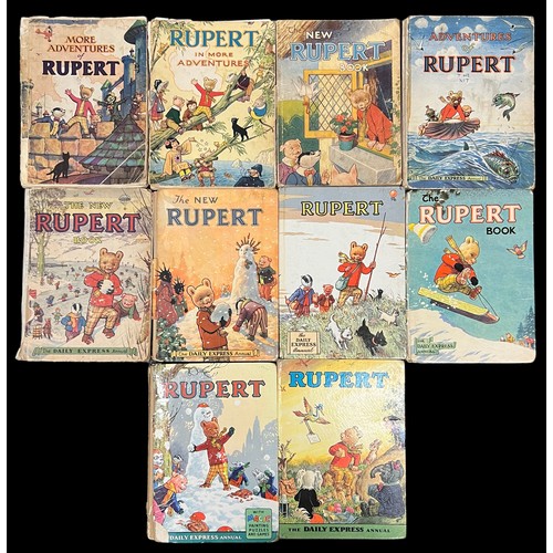 518 - Rupert Annuals: quantity of Rupert annuals to include 1942; Poor copy, couple of pages missing: 1944... 