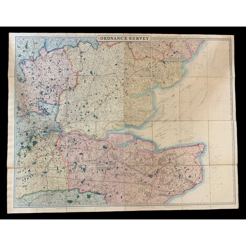 454 - 19th Century Ordnance Survey Map, London published by George Frederick Cruchley, Map Seller & Globe ... 