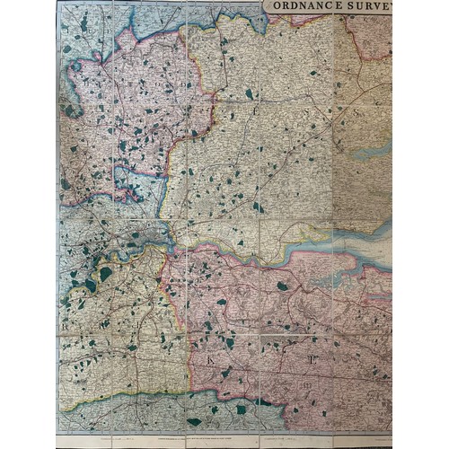 454 - 19th Century Ordnance Survey Map, London published by George Frederick Cruchley, Map Seller & Globe ... 