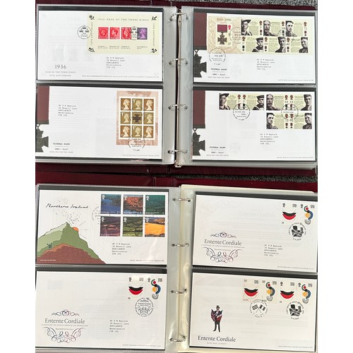 318 - Collection of GB Royal Mail illustrated FDC’s in 4 binders and small box, typed address from 1995-20... 