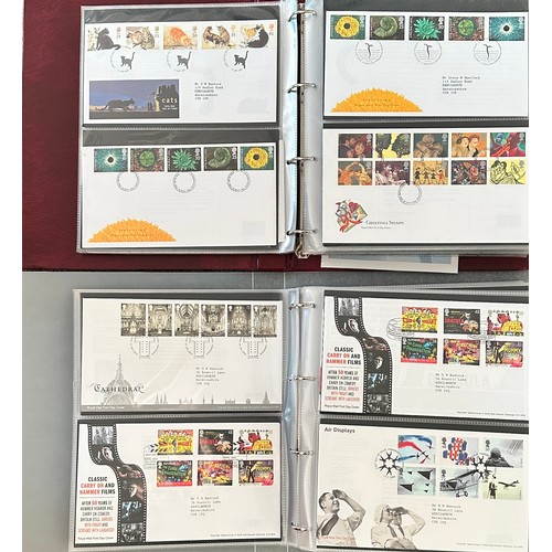 318 - Collection of GB Royal Mail illustrated FDC’s in 4 binders and small box, typed address from 1995-20... 