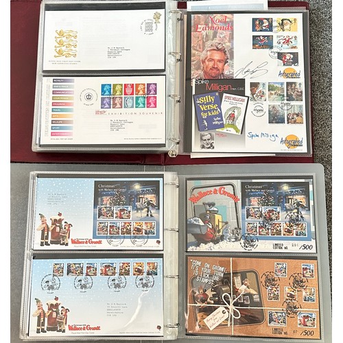 318 - Collection of GB Royal Mail illustrated FDC’s in 4 binders and small box, typed address from 1995-20... 