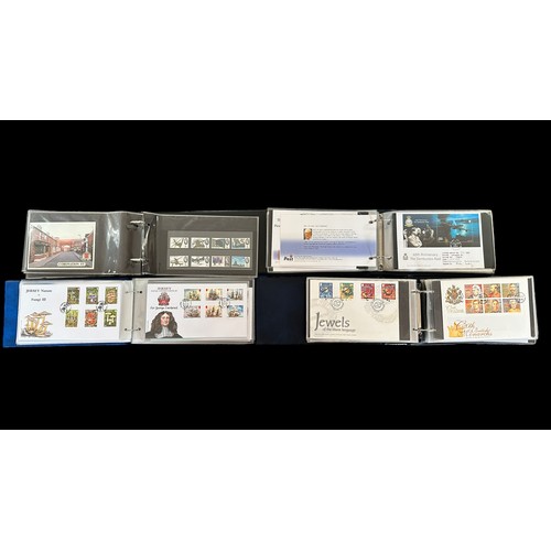 326 - Collection of FDC’s in 12 half binders with Jersey, Guernsey, Alderney c1996-c2010, IOM c1996-2006, ... 