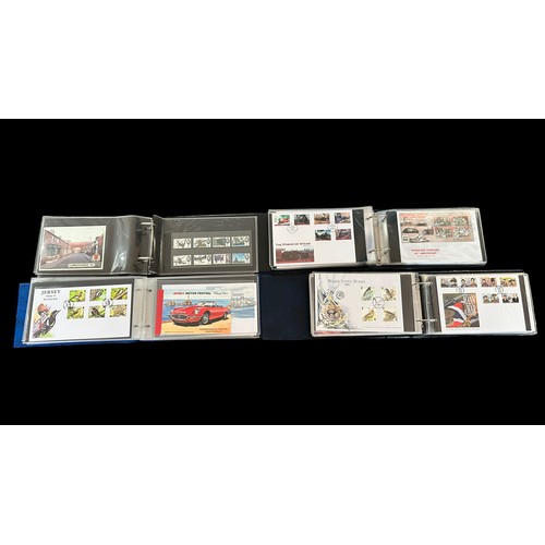 326 - Collection of FDC’s in 12 half binders with Jersey, Guernsey, Alderney c1996-c2010, IOM c1996-2006, ... 