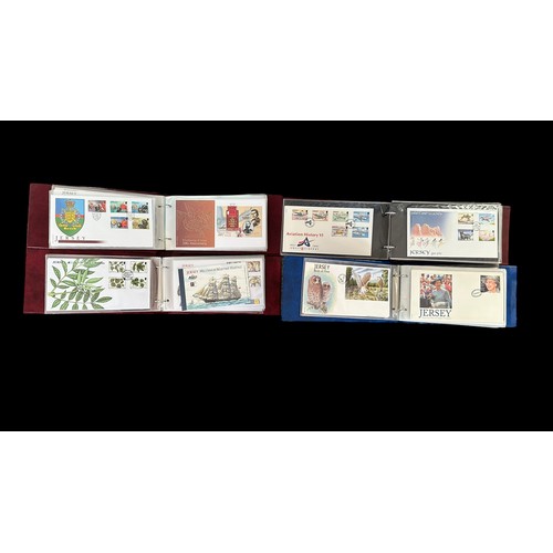 326 - Collection of FDC’s in 12 half binders with Jersey, Guernsey, Alderney c1996-c2010, IOM c1996-2006, ... 