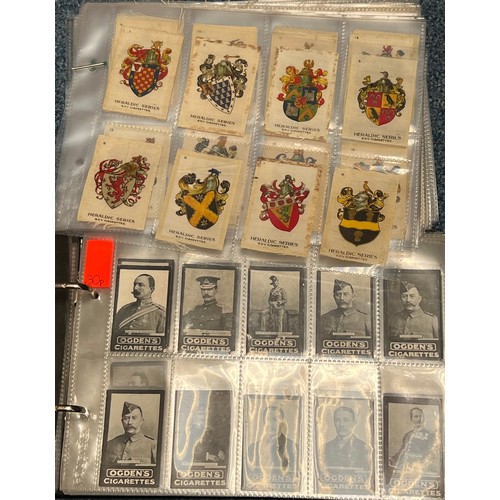 373 - Collection of cigarette cards in 2 sleeved albums, a range of corner mounted albums and loose, with ... 