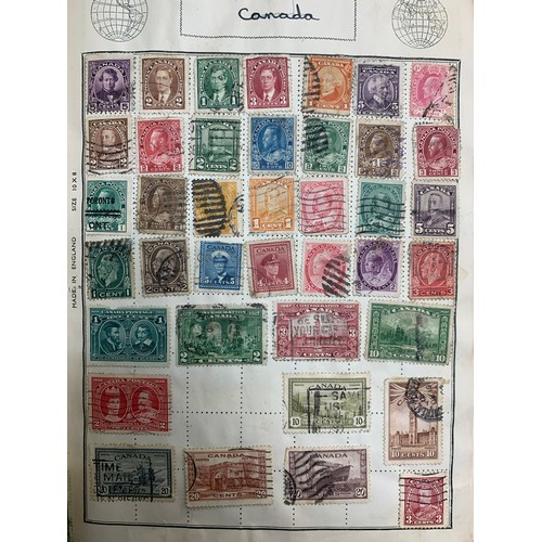 14A - World stamp collection in well-filled A to Z stringbound album, including; Australia, Belgium, Canad... 