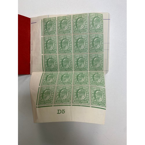 280A - Great Britain, 1902-10 collection of low vals ½d & 1d in blocks M/UM, stored in three small stockboo... 