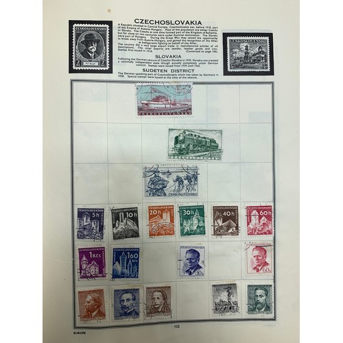 8A - World collection in The Meteor Stamp Album, to include; St. Kilda to 2s6d FU, Czechoslovakia, Hungar... 