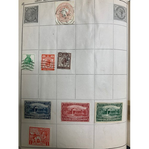 15 - World stamp range in old The Triumph album published by G.F. Rapkin, to include; small quantities of... 