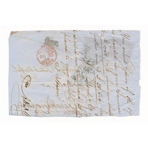 123A - Sardinia, small quantity of part entire Genoa to Birmingham part covers. Sardinia stamps U with Geno... 