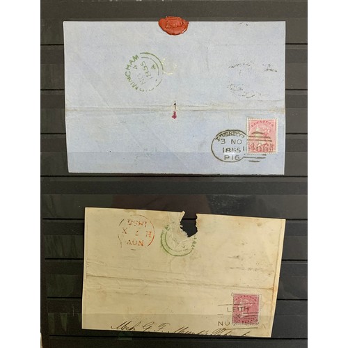 249 - Great Britain, QV Postal History range consisting of many part entires / pieces to Birmingham includ... 