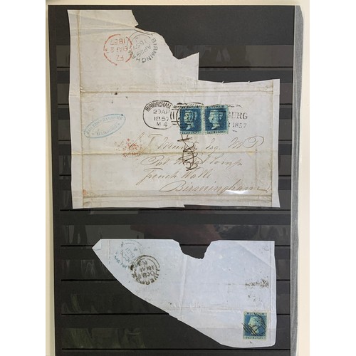 249 - Great Britain, QV Postal History range consisting of many part entires / pieces to Birmingham includ... 