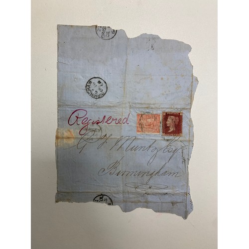 249 - Great Britain, QV Postal History range consisting of many part entires / pieces to Birmingham includ... 