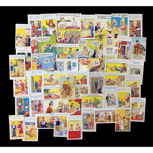 441A - Naughty, collection of naughty postcards featuring various artists including; Trow, Taylor, Quip, Du... 