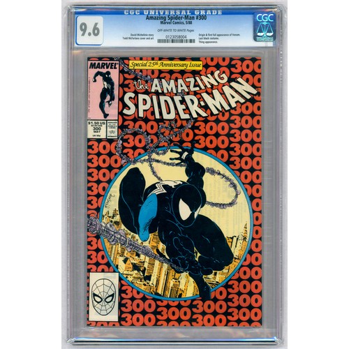 60 - AMAZING SPIDER-MAN #300 – (1988 Marvel) – GRADED 9.6 by CGC – Key Issue: First full appearance of Ve... 