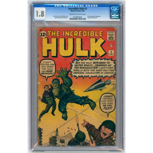 25 - THE INCREDIBLE HULK #3 – (Sept 1962) – GRADED 1.8 by CGC – Key Issue: First appearance of Ringmaster... 