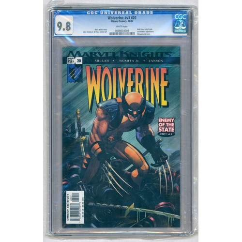 84 - WOLVERINE #v3 #20-(December 2004)- Graded 9.8 by CGC. Nick Fury, Kitty Pryde and Elektra appearance,... 