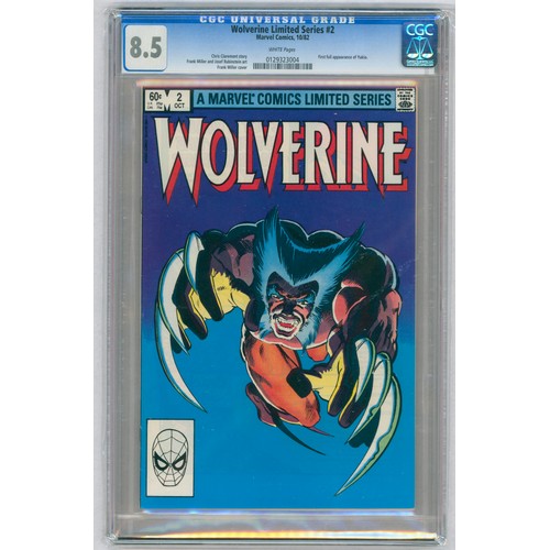 86 - WOLVERINE LIMITED SERIES #2 -(September 1982)- Graded 8.5 by CGC. Key Issue: First full appearance o... 