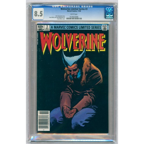 87 - WOLVERINE LIMITED SERIES #3 -(October 1982)- Graded 8.5 by CGC. Key Issue: Death of Asano Kimura. Ch... 