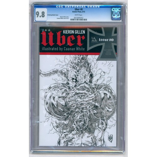 76 - ÜBER  #0 – (Mar 2013 Avatar Press) – GRADED 9.8 by CGC – Blitzkrieg Sketch Cover. Caanan White cover... 