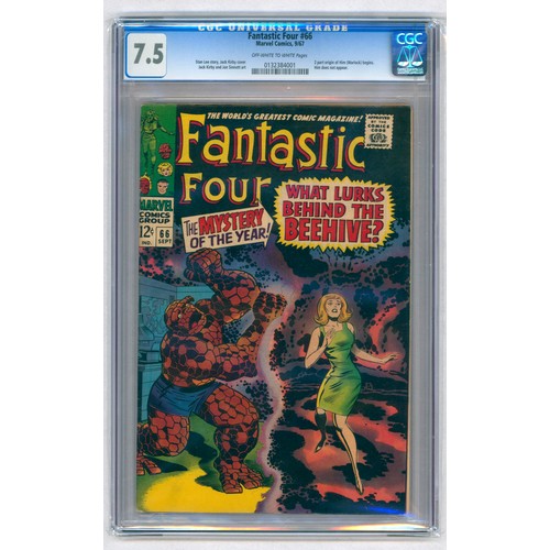 17 - FANTASTIC FOUR #66 – (Sep. 1967 Marvel Comics) – GRADED 7.5 by CGC – Key Issue: Origin of HIM begins... 